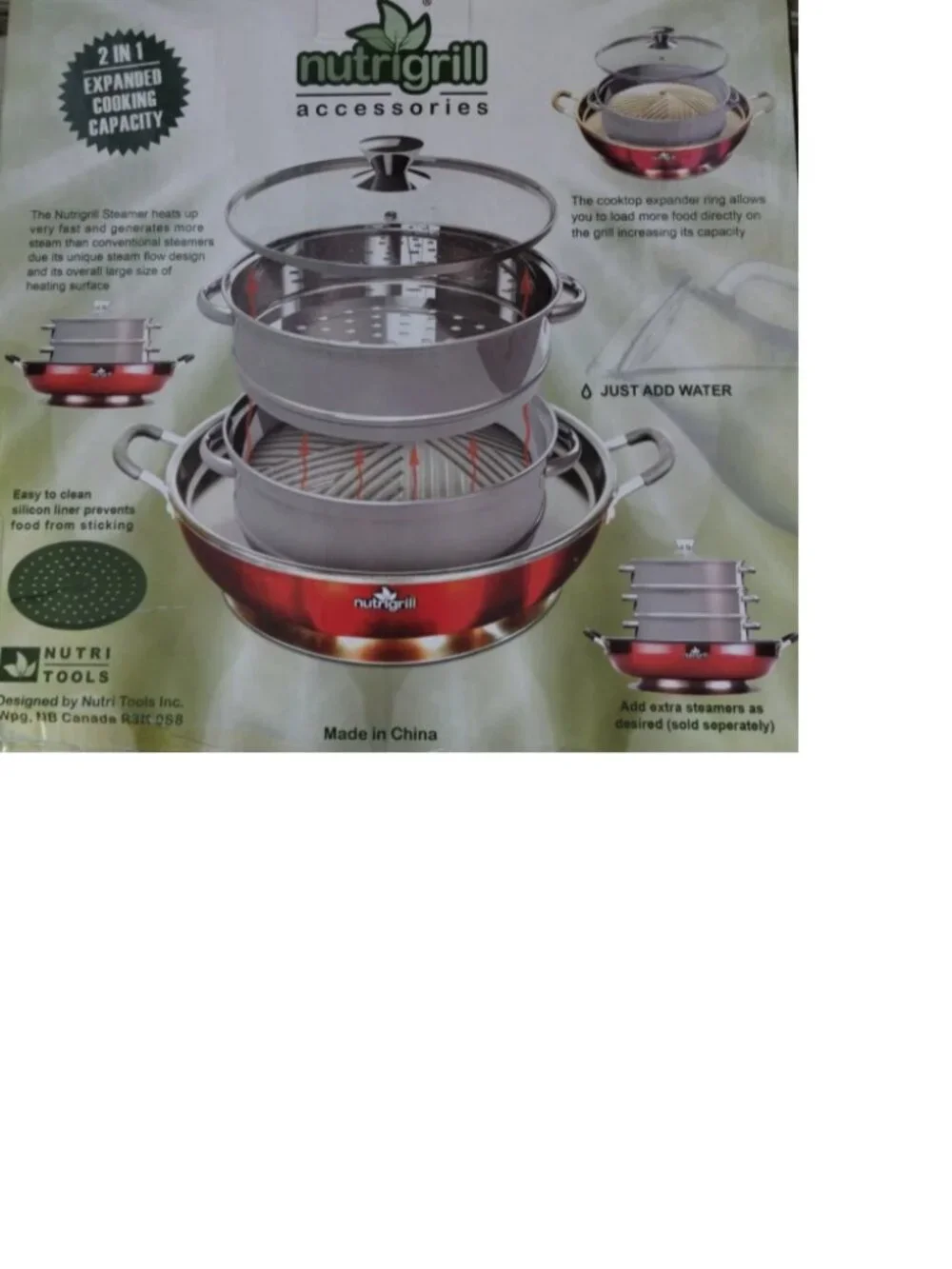 Nutrigrill Steamer Attachment & Cooktop Expander